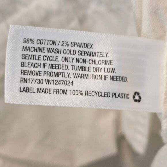 A New Day Off-White Wide Leg Crop Relaxed Hip Thigh Stretch Womens Pants 16R NWT - Picture 6 of 6